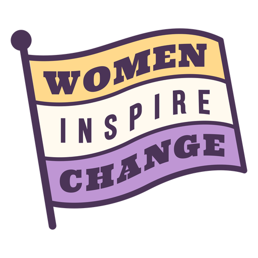 Women inspire change badge PNG Design