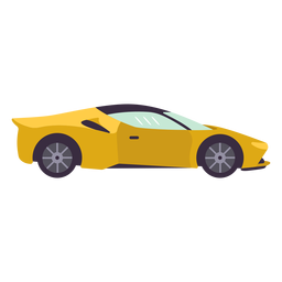 Carro esportivo amarelo liso Desenho PNG