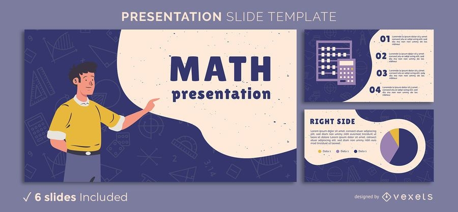 math-presentation-template-vector-download