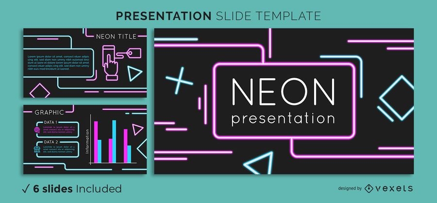 presentation templates neon