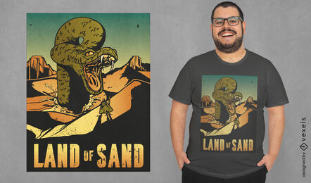 Diseño de camiseta con cita de monstruo serpiente