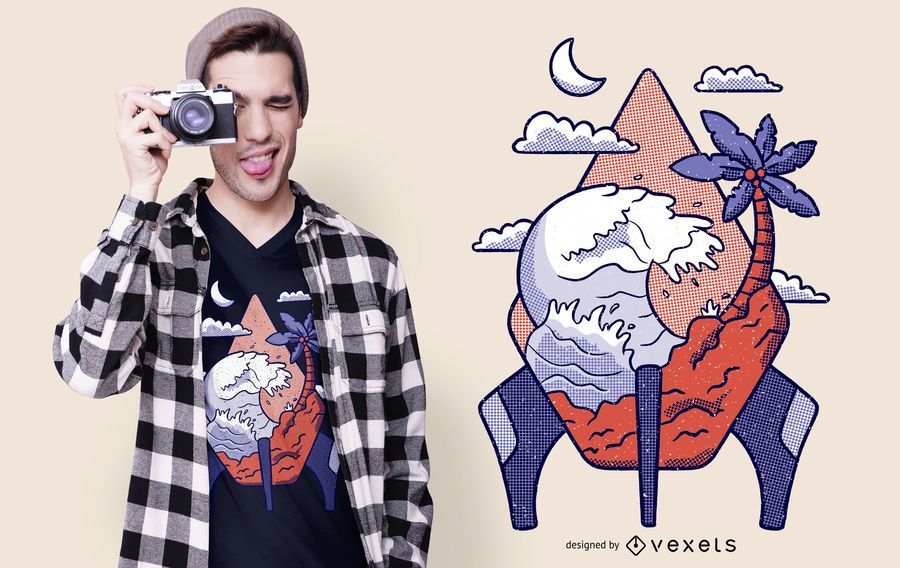 Rocket Island T-shirt Design Rocket Island T-shirt Design