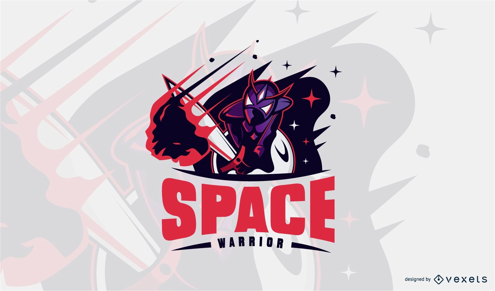 Space Warrior Logo Design