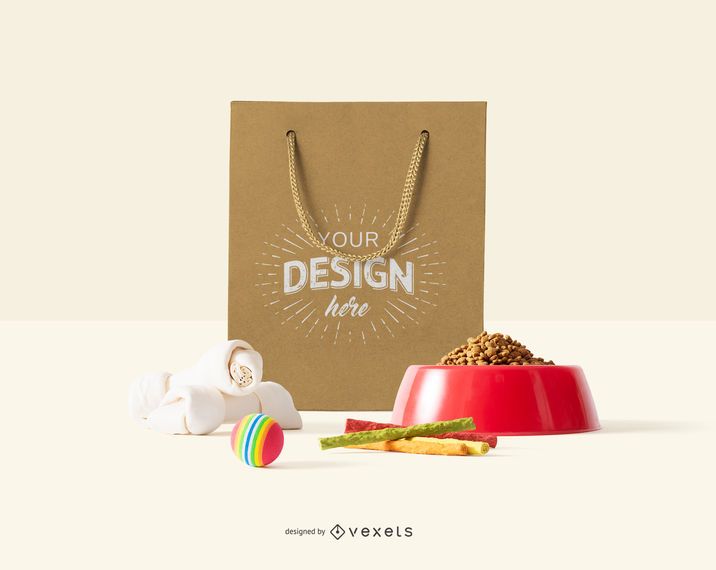 Download Pets Paper Bag Mockup Composition - PSD Mockup Download