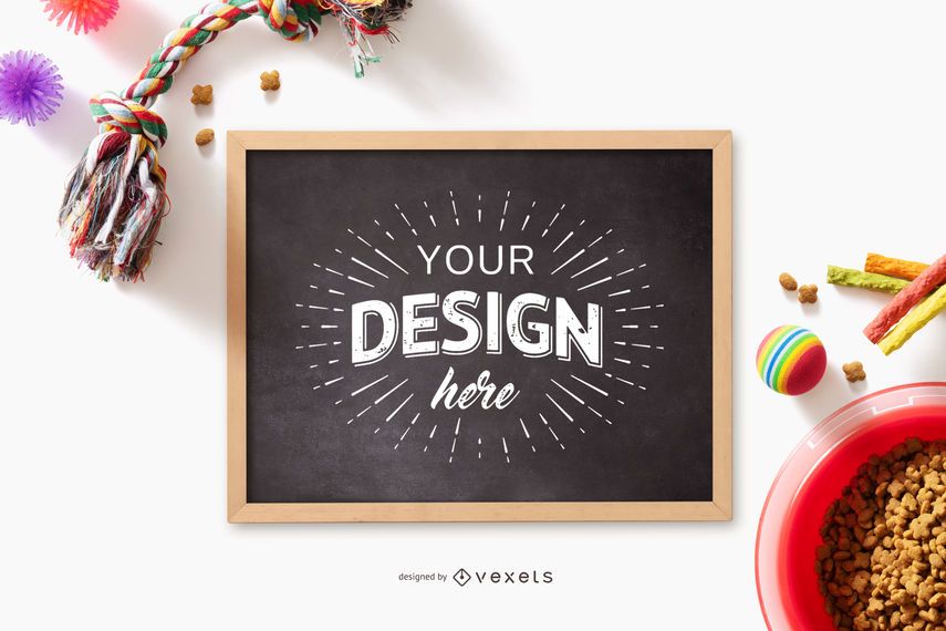 pet blackboard mockup composition pet blackboard mockup composition