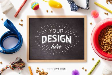 pets blackboard mockup composition pets blackboard mockup composition