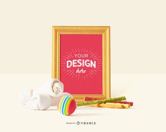 Design de maquete de brinquedos para cães