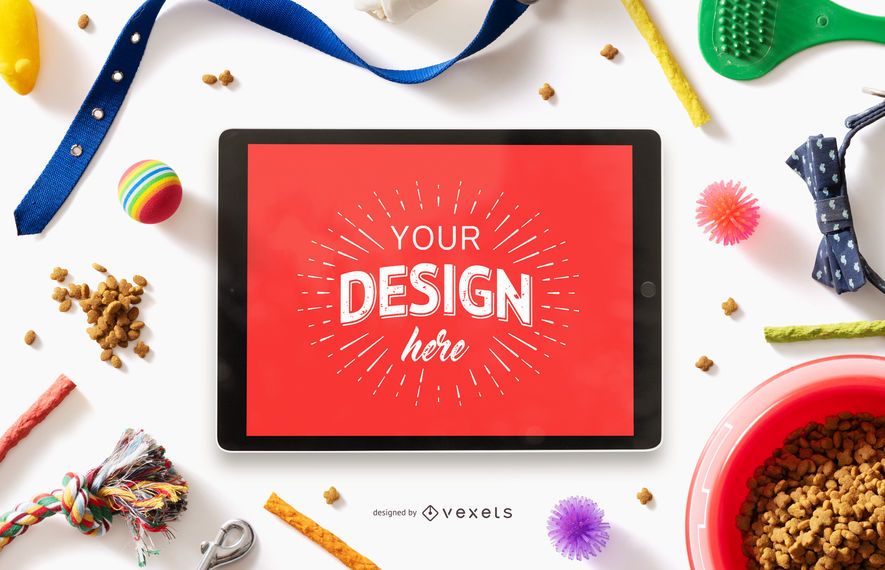 Pet Elements iPad Screen Mockup Design Pet Elements iPad Screen Mockup Design