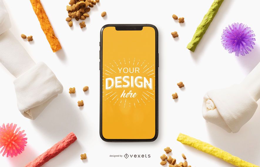 Pet Elements Phone Screen Mockup Pet Elements Phone Screen Mockup