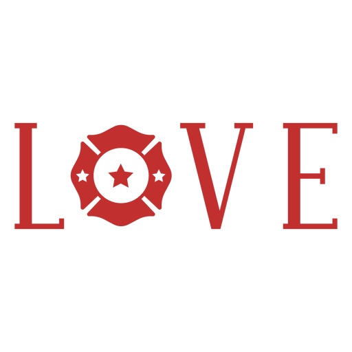 Love Firefighter Badge Transparent Png Svg Vector File