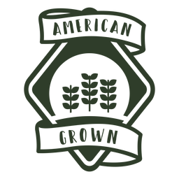 Amerikanisch gewachsenes Abzeichen PNG-Design