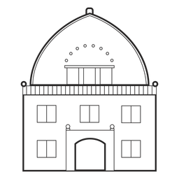 Impresionante edificio dibujado Diseño PNG