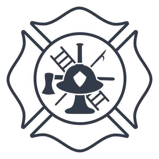Insignia de bombero Diseño PNG