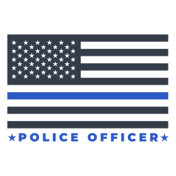 Bandeira da polícia de crachá Desenho PNG