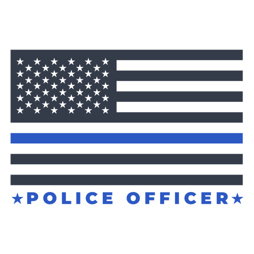 Badge police flag PNG Design