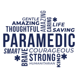 Badge words paramedic PNG Design