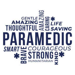 Insignia de palabras paramédico Diseño PNG
