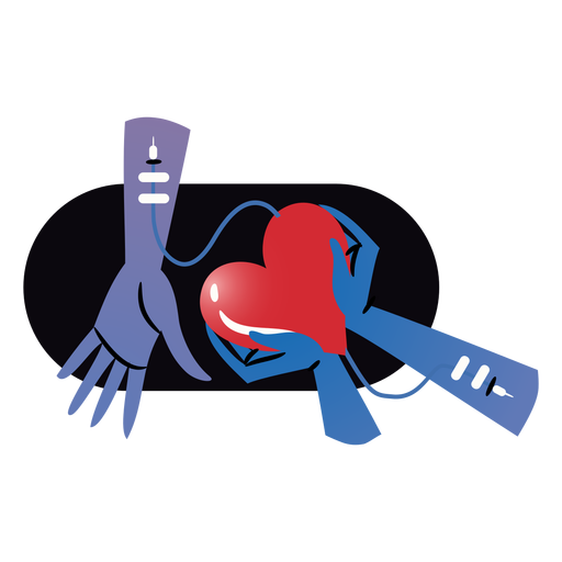 Blood donation heart badge PNG Design
