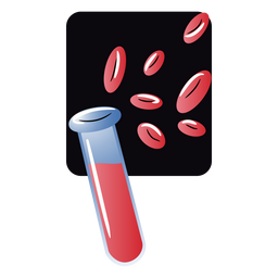 Insignia del tubo de análisis de sangre Diseño PNG