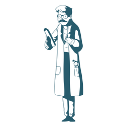 Caramelos de doctor de carácter en el bolsillo Diseño PNG