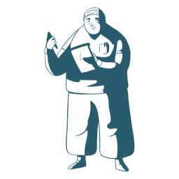 Personaje doctor simple sombra Diseño PNG