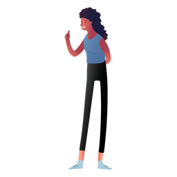 Charakter Finger hoch Dame PNG-Design