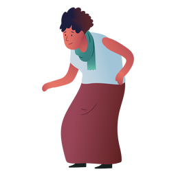Personaje anciana Diseño PNG
