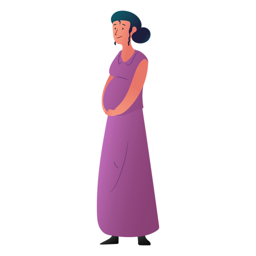 Personaje mujer embarazada Diseño PNG