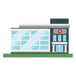 Edificio del hospital de color Diseño PNG