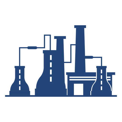 Cool factory building silhouette PNG Design