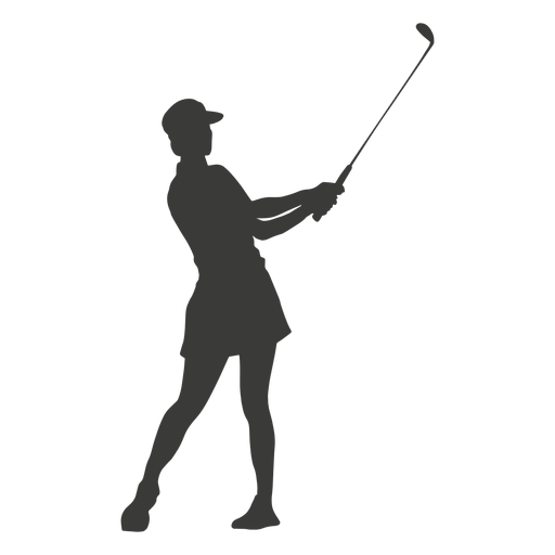 Cool golf swing silhouette PNG Design