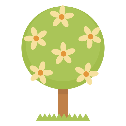 Cute flowers tree PNG Design