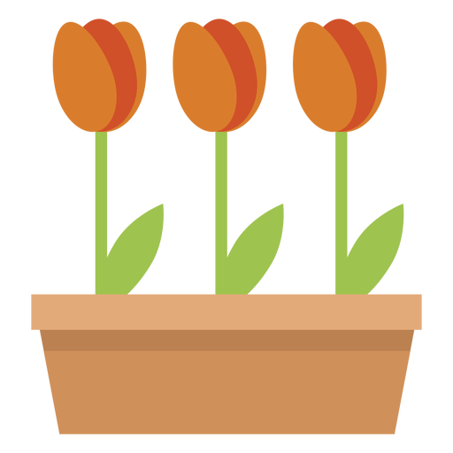 Niedliche Tulpenpflanze PNG-Design