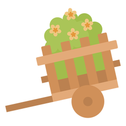 Nette Schubkarre Pflanze PNG-Design