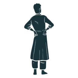 Doctor manos espalda silueta Diseño PNG