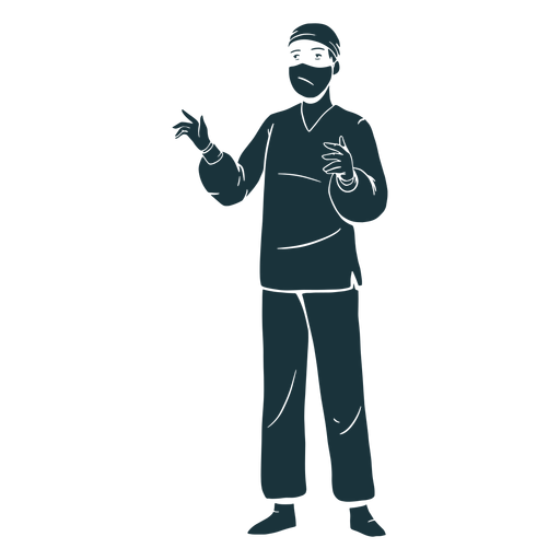 Doctor silhouette surgery PNG Design