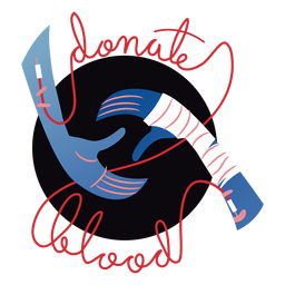 Donar insignia de cotización de sangre Diseño PNG