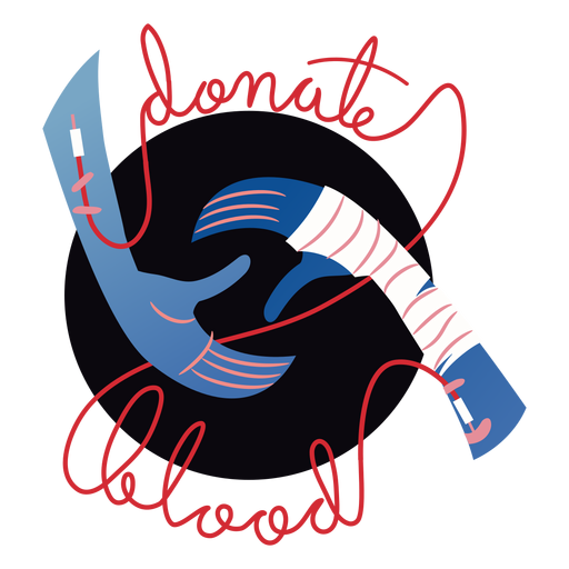 Donate blood quote badge PNG Design