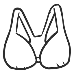 Sujetador Doodle simple Diseño PNG