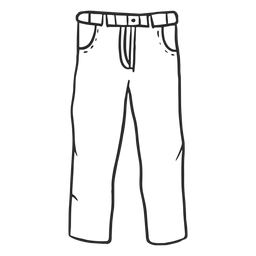 Doodle pantalones simples Diseño PNG