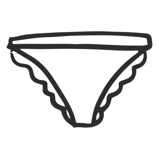 Doodle panty simple Diseño PNG