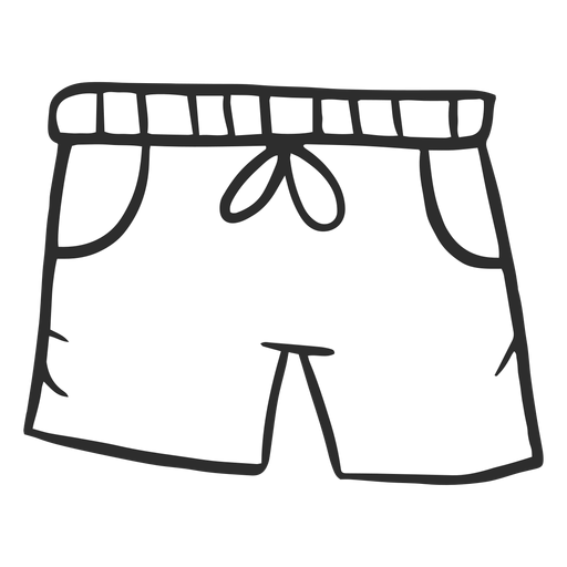 Doodle pantalones cortos simples Diseño PNG