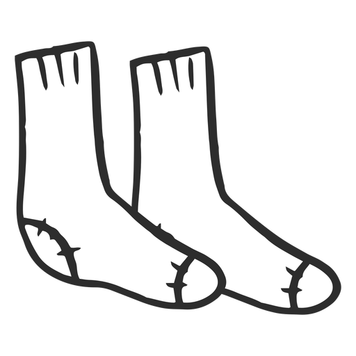 Doodle Socken einfach PNG-Design