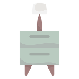 Drawers with lamp colored PNG Design