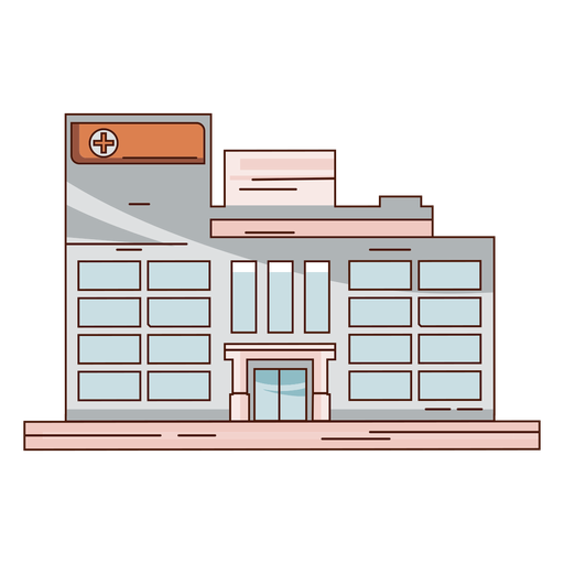 Edifício de hospital desenhado Desenho PNG