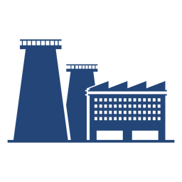 Fábrica de construção de fábrica de silhueta Desenho PNG