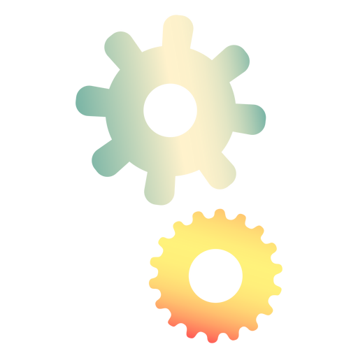 Factory colored gears PNG Design
