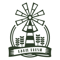 Insignia de granja fresca Diseño PNG