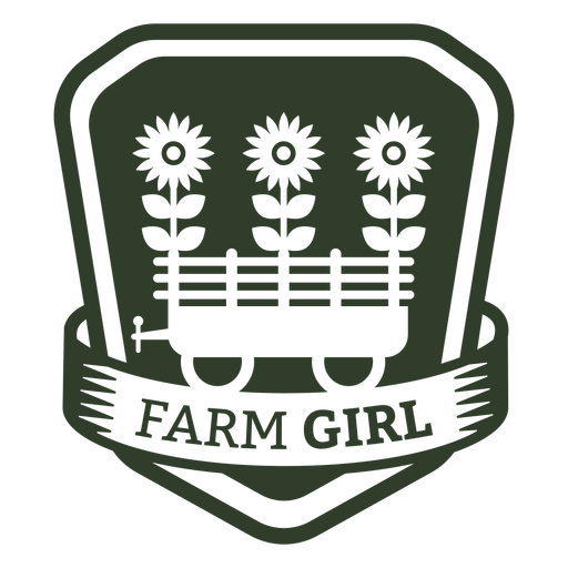 Farm girl badge PNG Design