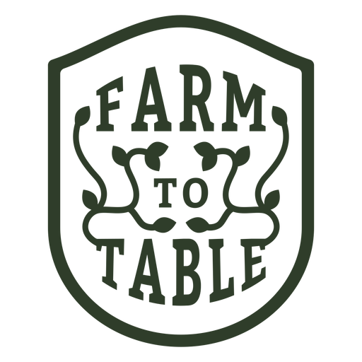 Insignia de la granja a la mesa